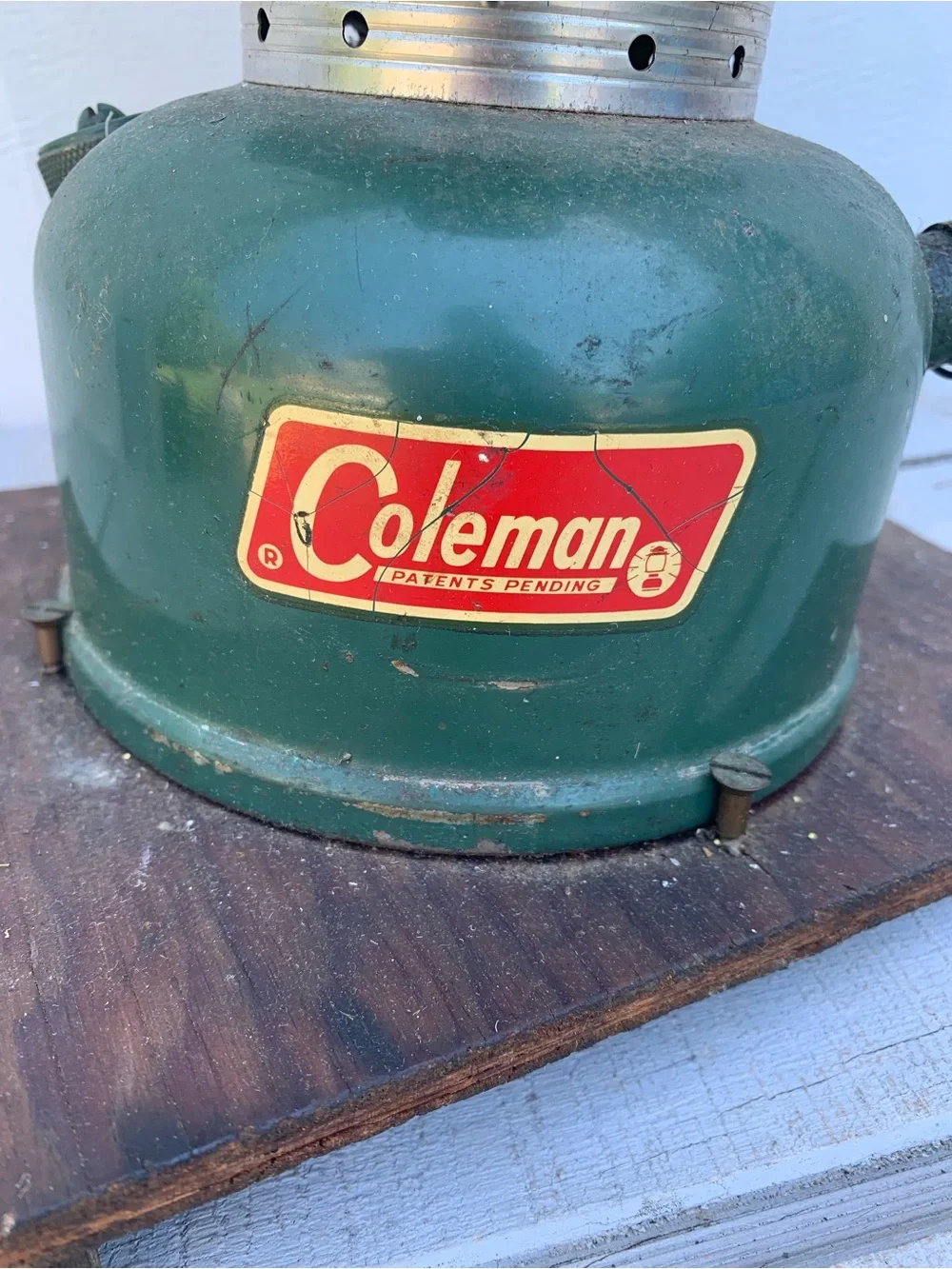 Vintage Coleman 220F Lantern Pyrex Globe Double Mantle Camping Lantern USA